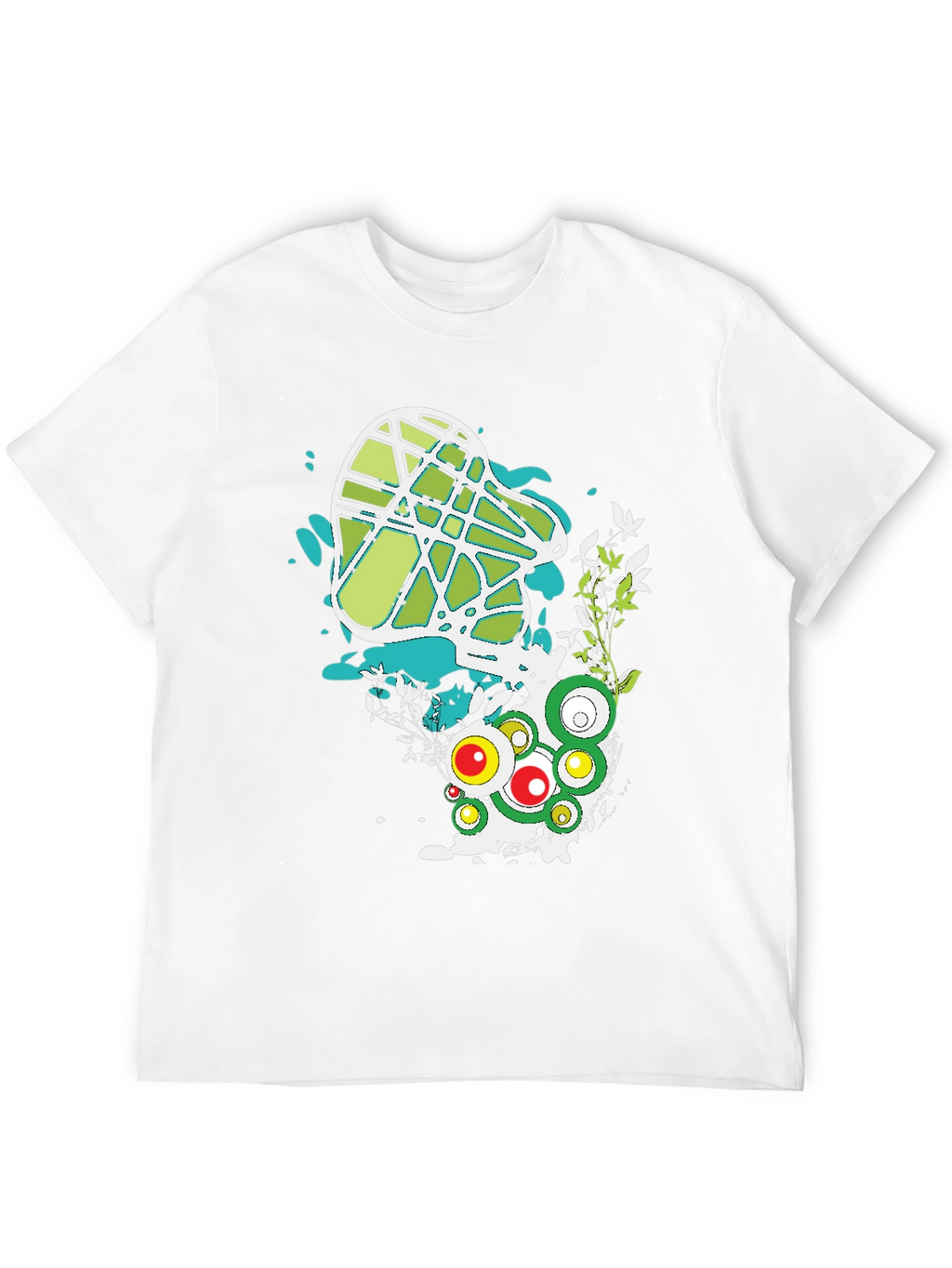Abstract Graphic Print Black T-Shirt