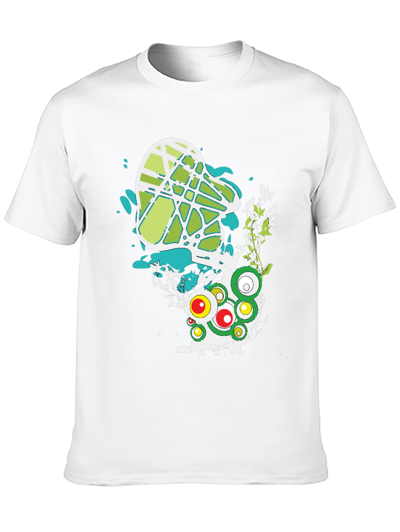 Abstract Graphic Print Black T-Shirt
