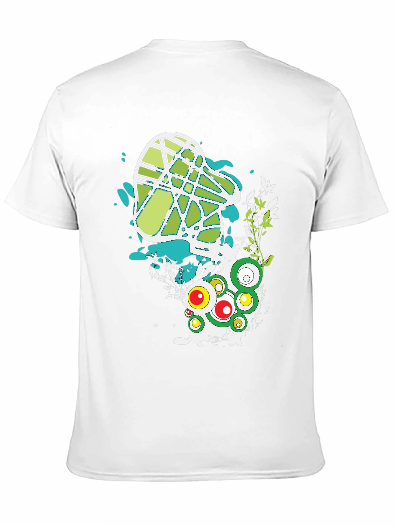 Abstract Graphic Print Black T-Shirt
