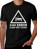 4:04 Error Sleep Not Found Black T-Shirt