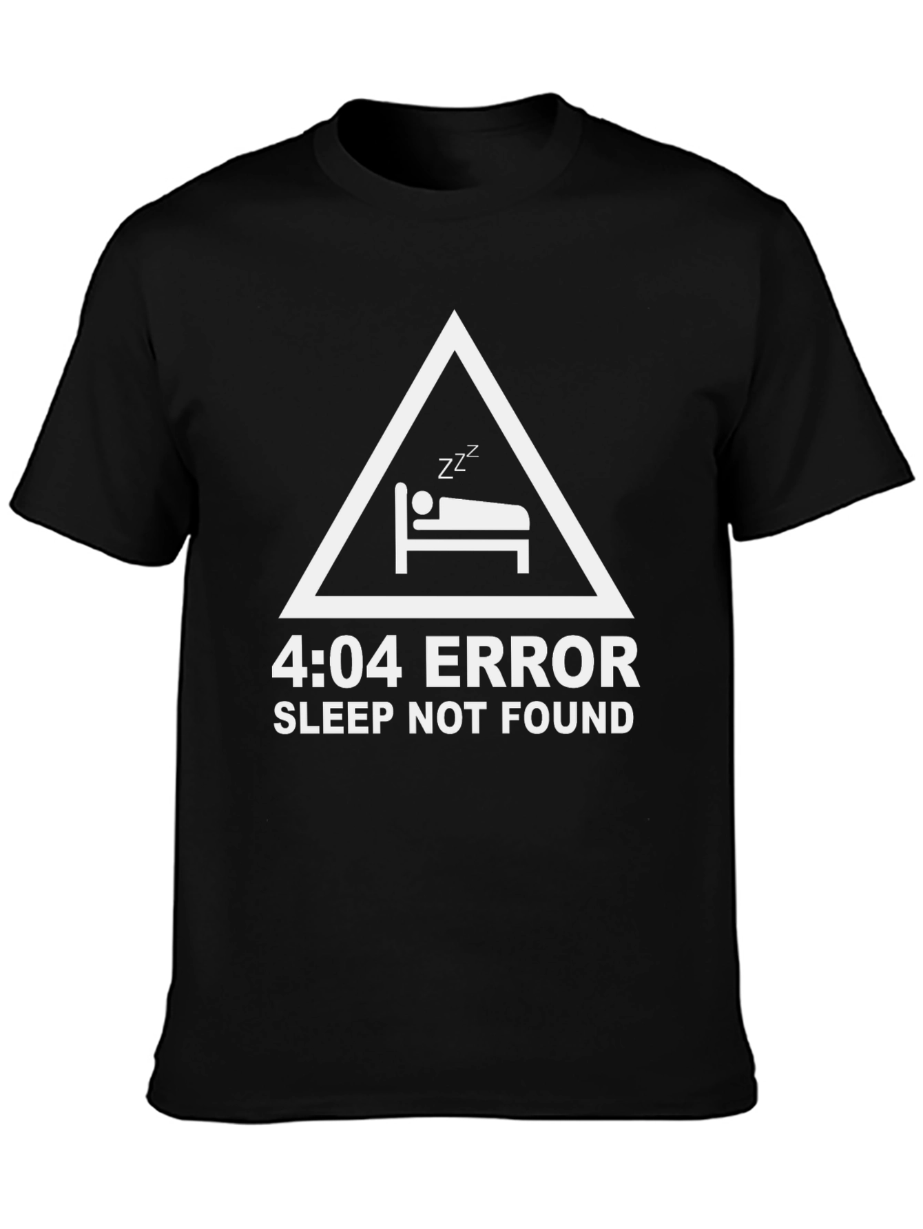 4:04 Error Sleep Not Found Black T-Shirt