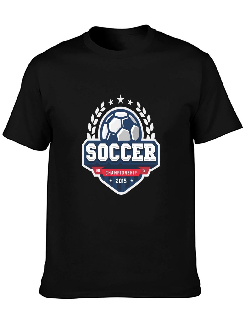 Soccer Championship 2015 Black T-Shirt