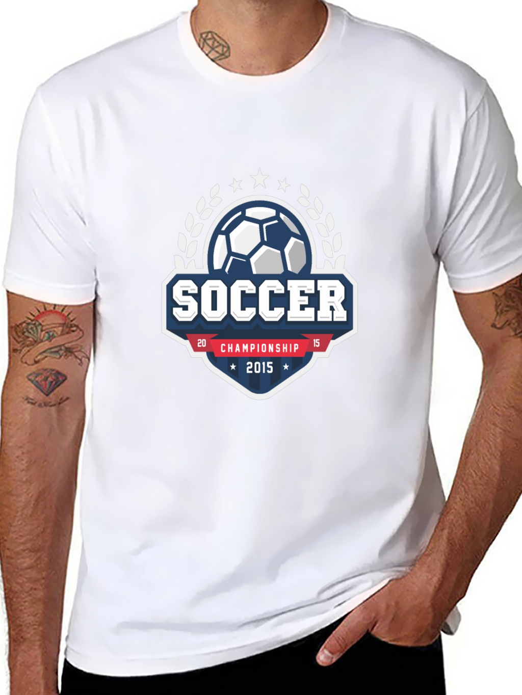 Soccer Championship 2015 Black T-Shirt