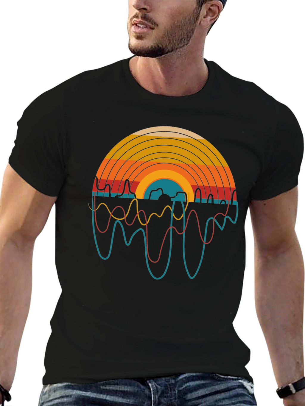 Retro Record Player Graphic T-Shirt