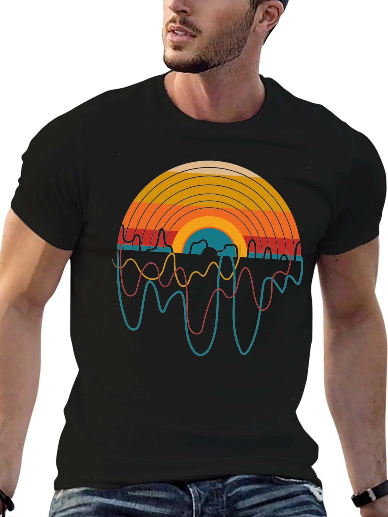 Retro Record Player Graphic T-Shirt