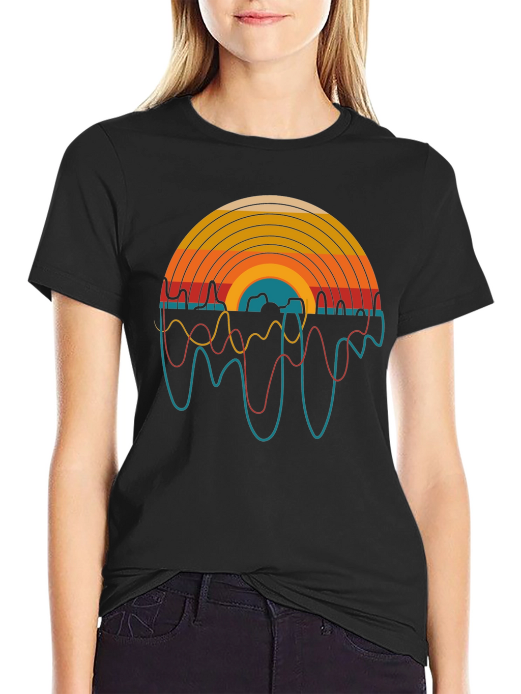 Retro Record Player Graphic T-Shirt