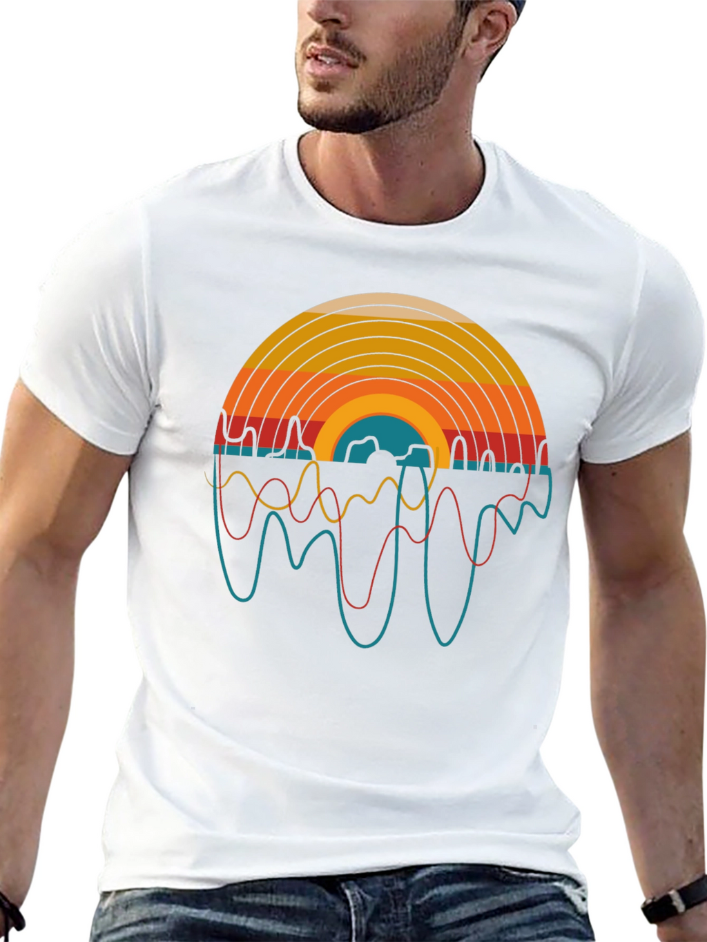 Retro Record Player Graphic T-Shirt