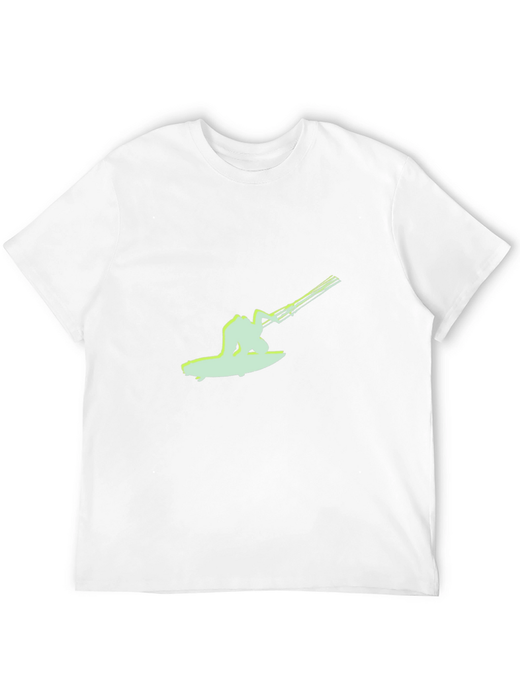 Black T-Shirt with Surfing Graphic