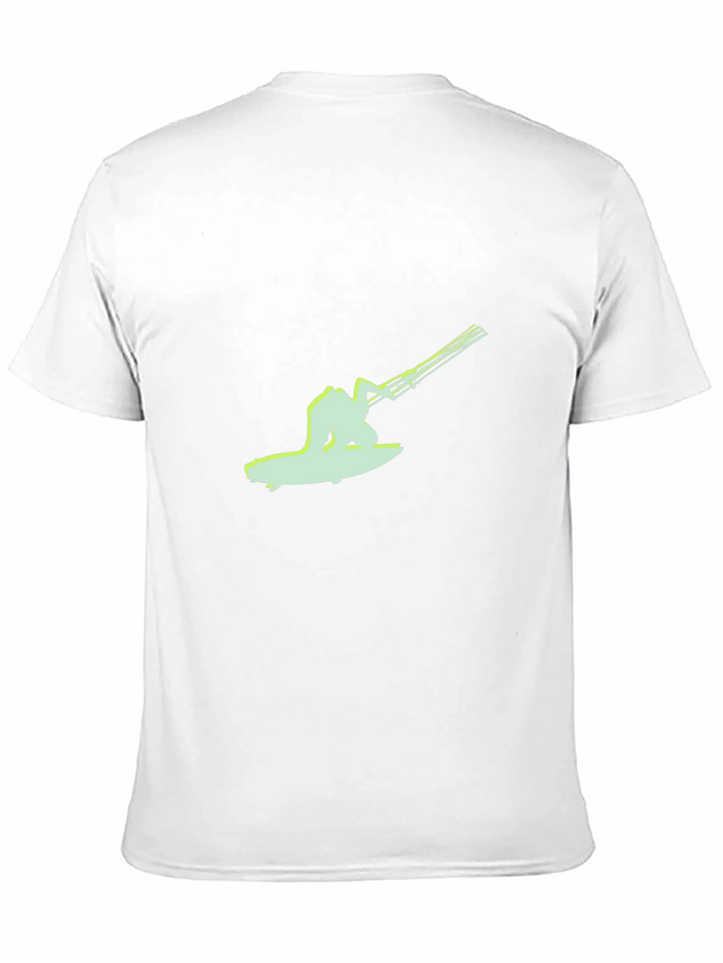 Black T-Shirt with Surfing Graphic