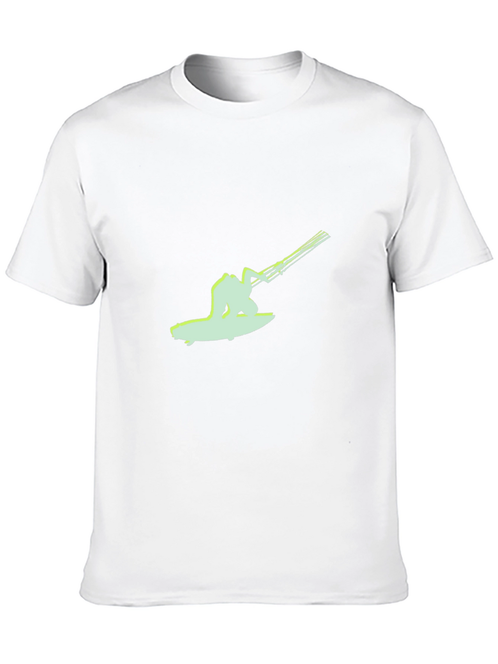 Black T-Shirt with Surfing Graphic