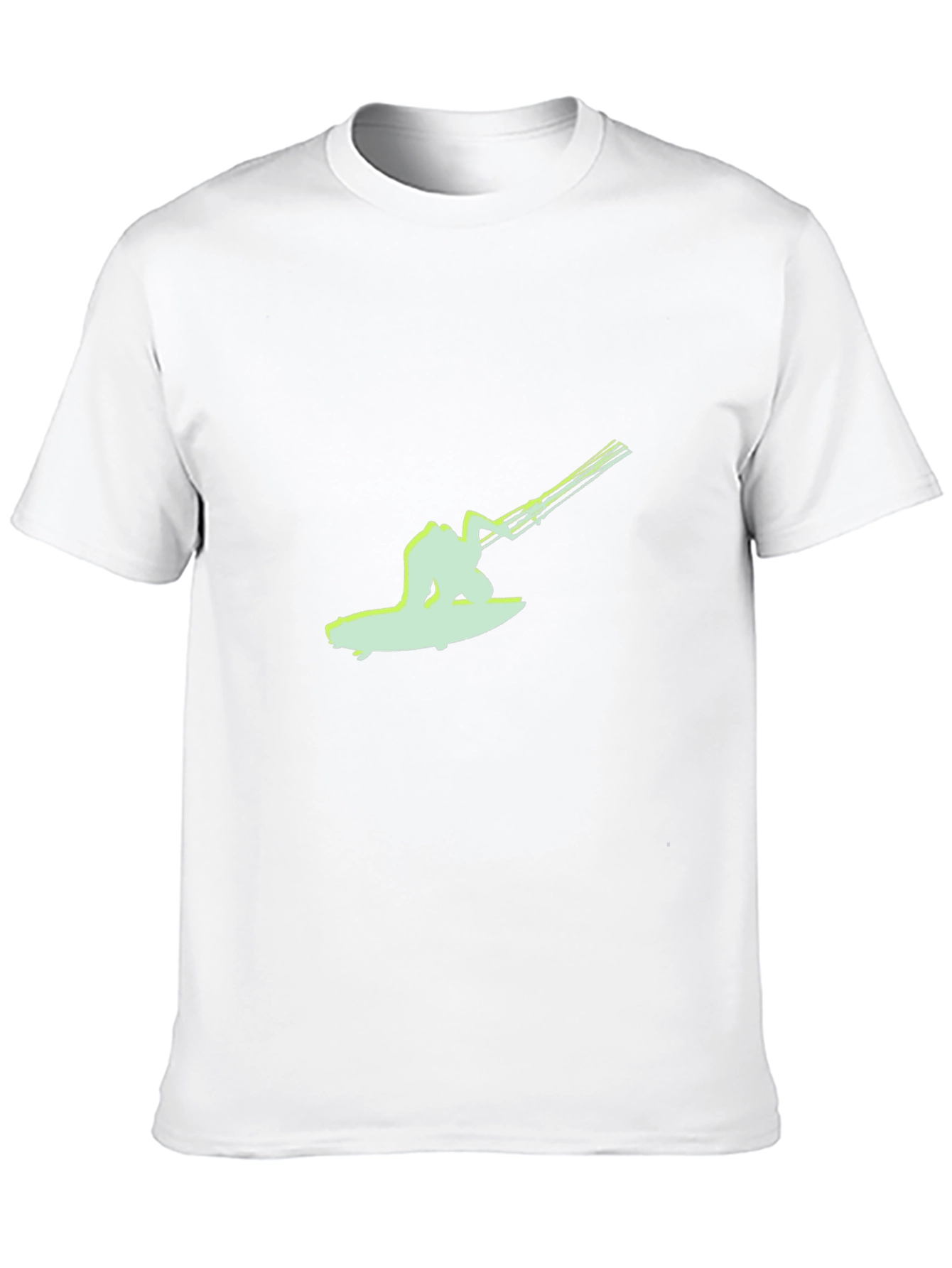Black T-Shirt with Surfing Graphic