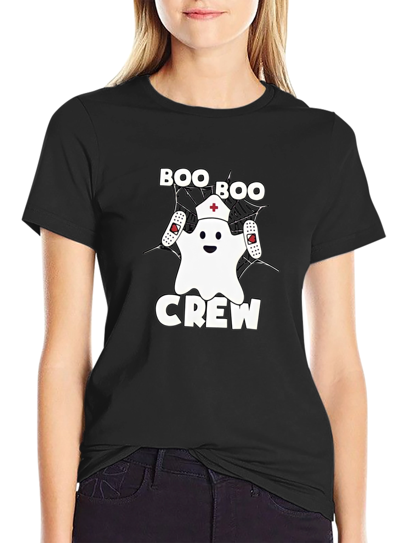 Boo Boo Crew Ghost Nurse Halloween T-Shirt