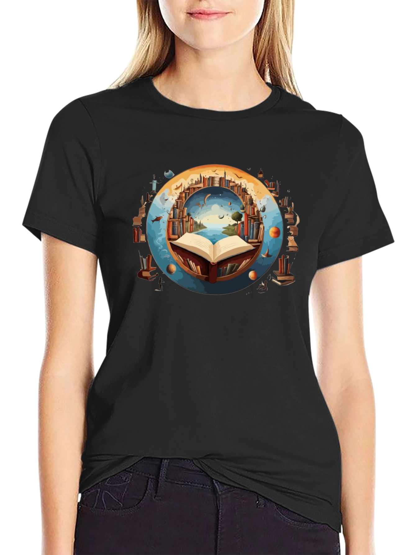 Book Lover T-Shirt - Literary Worlds