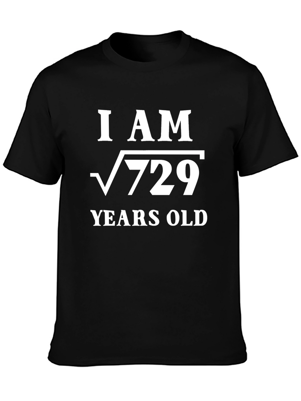 Funny Math T-Shirt: I am √729 Years Old