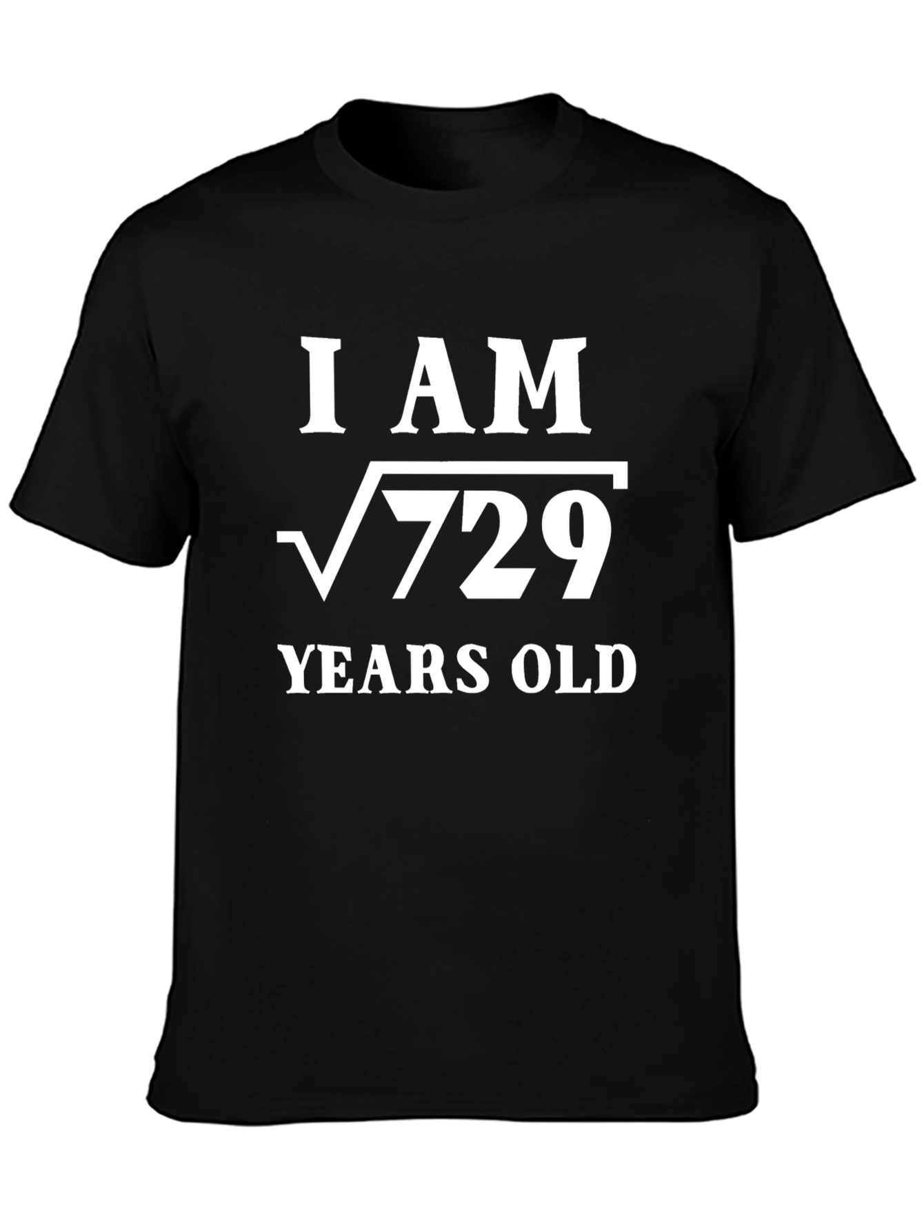 Funny Math T-Shirt: I am √729 Years Old