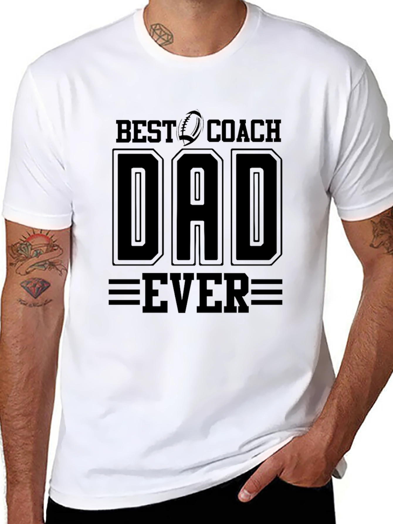 Best Coach Dad Ever T-Shirt - Fathers Day Gift