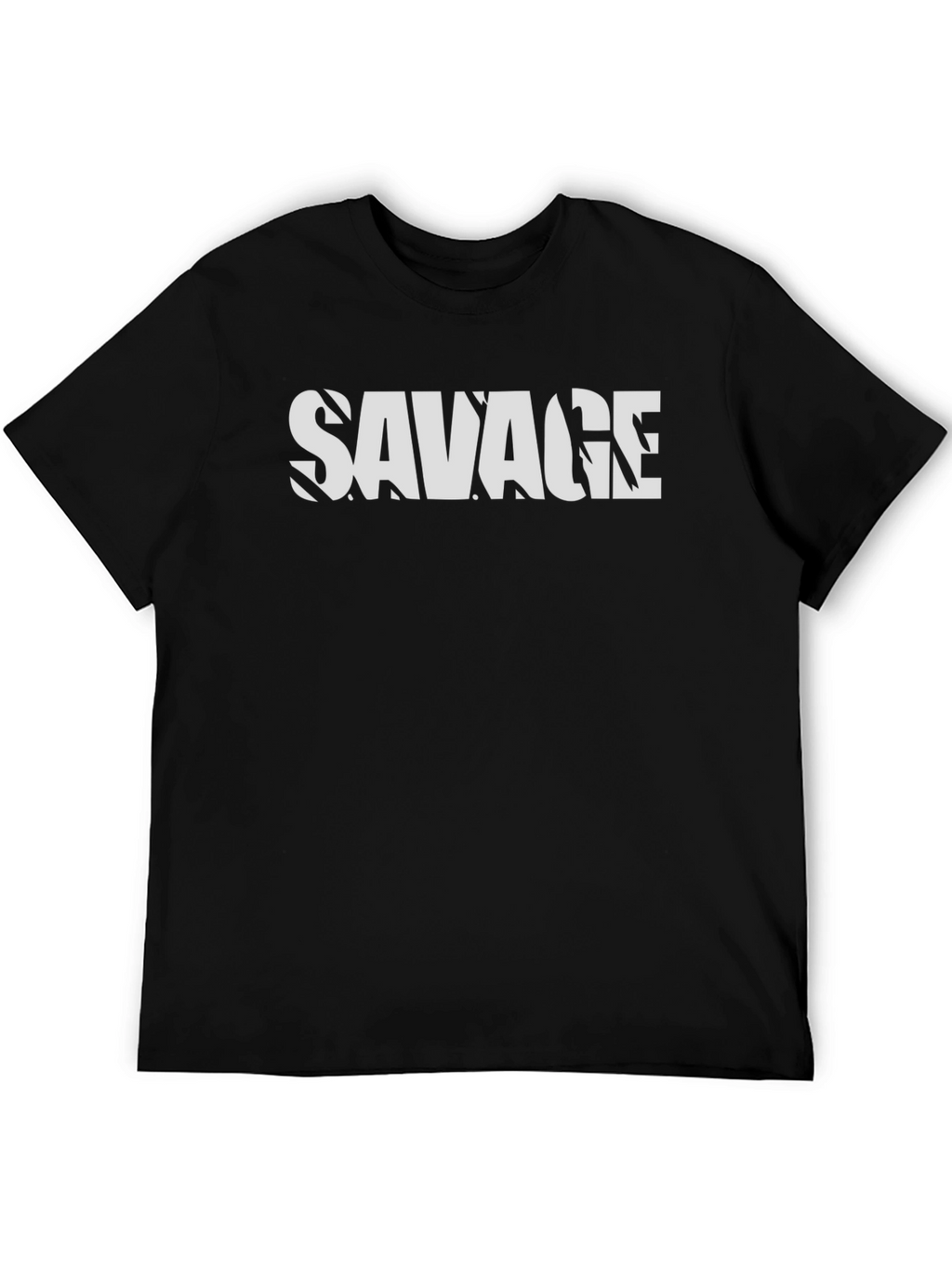 Savage Graphic Print Mens T-Shirt - Black