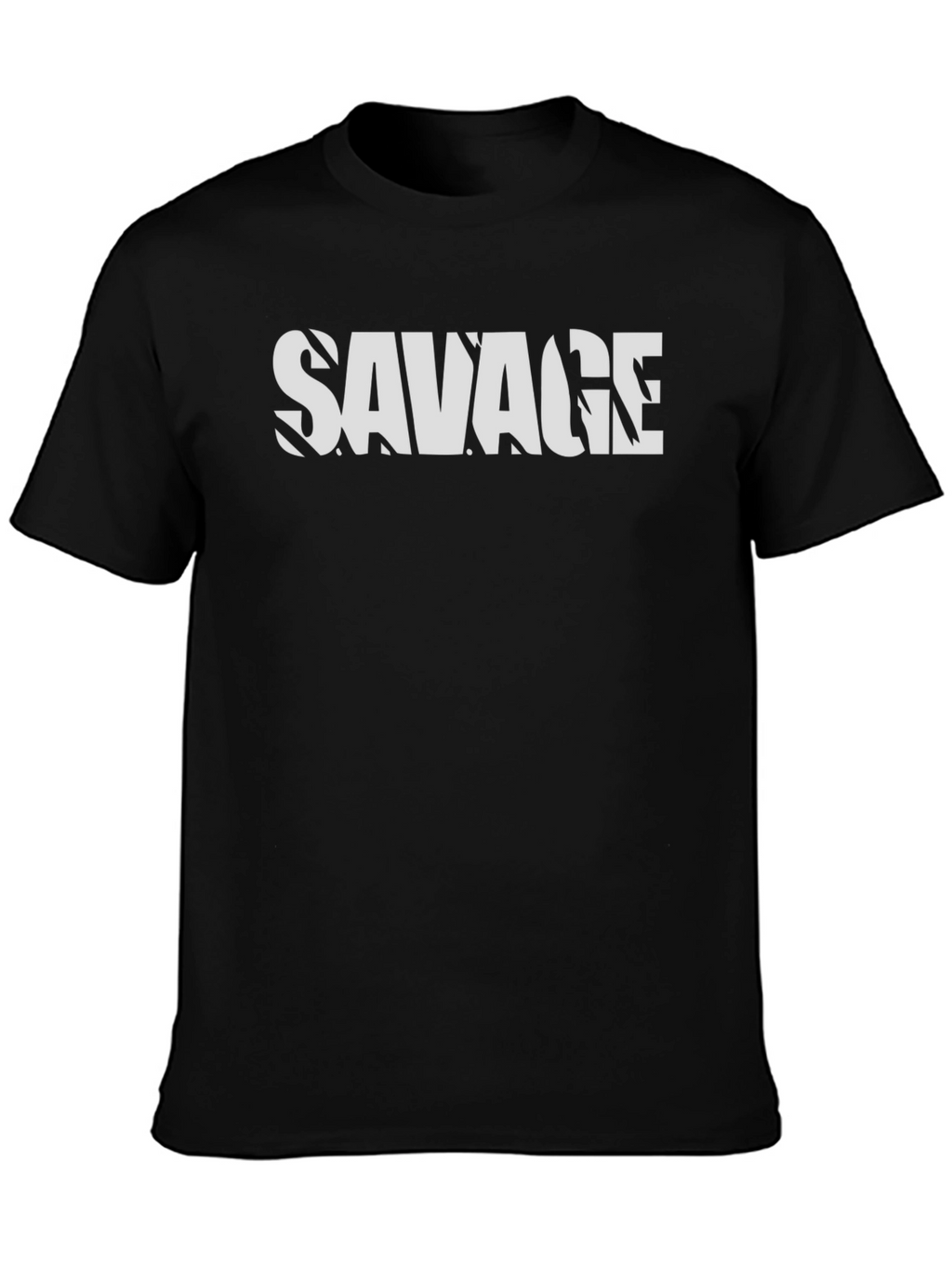 Savage Graphic Print Mens T-Shirt - Black