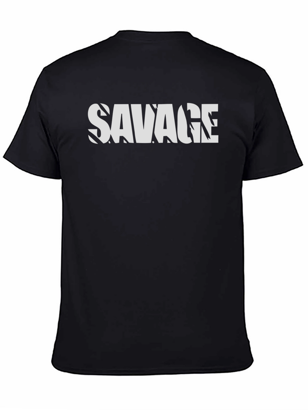 Savage Graphic Print Mens T-Shirt - Black