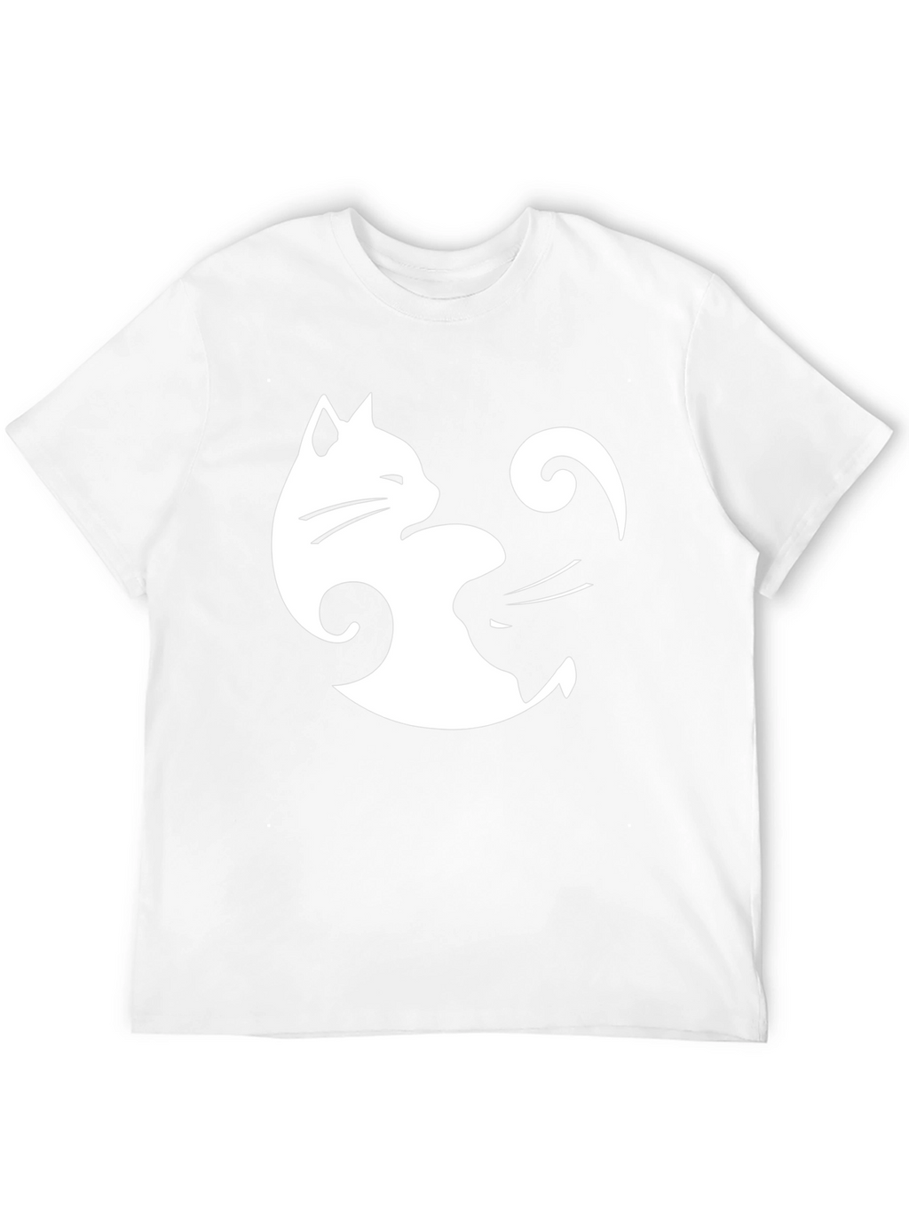Yin Yang Cats Black T-Shirt - Stylish Balance