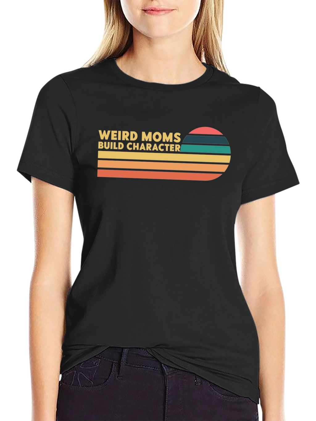 Weird Moms Build Character Retro T-Shirt