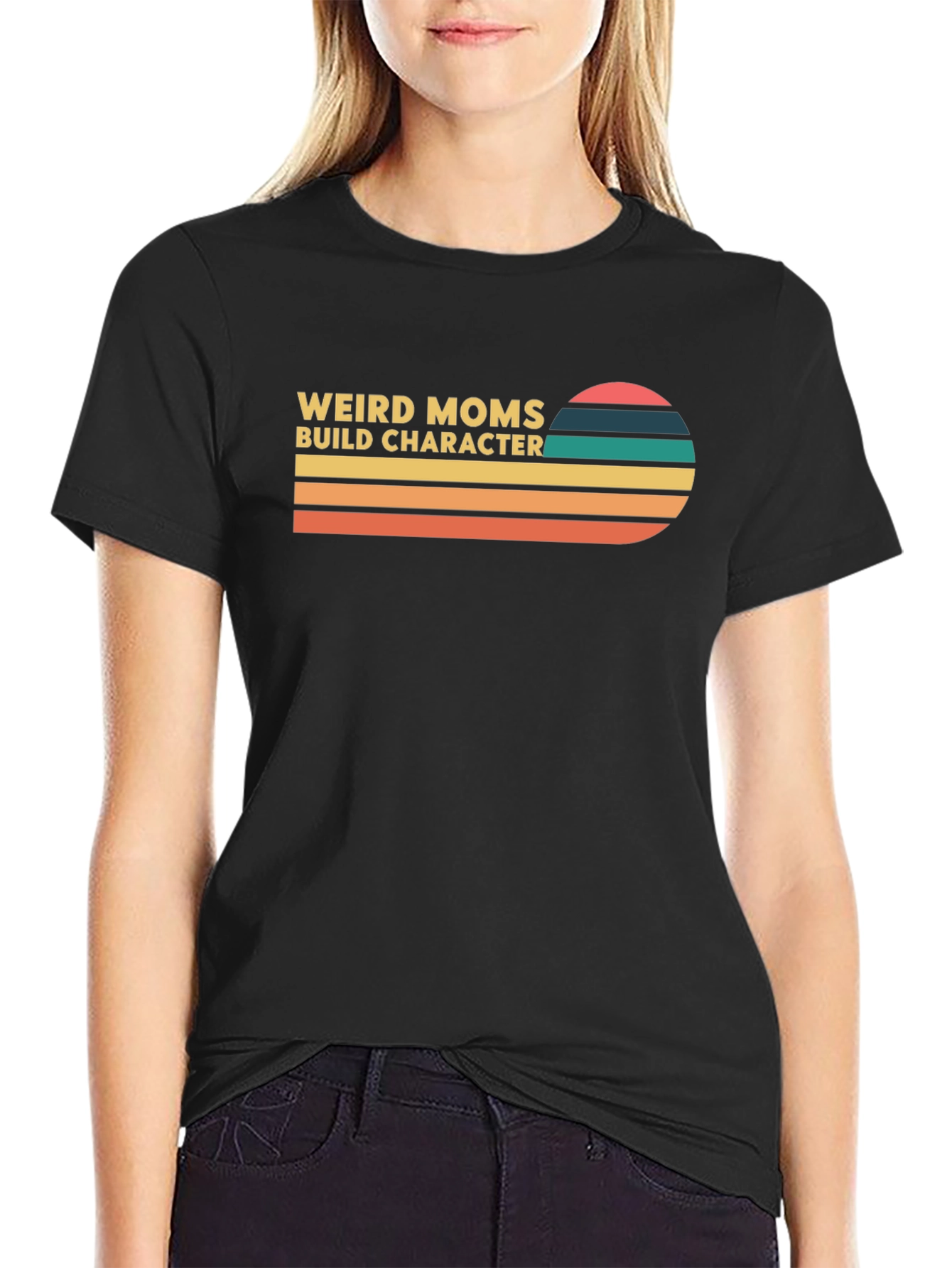 Weird Moms Build Character Retro T-Shirt