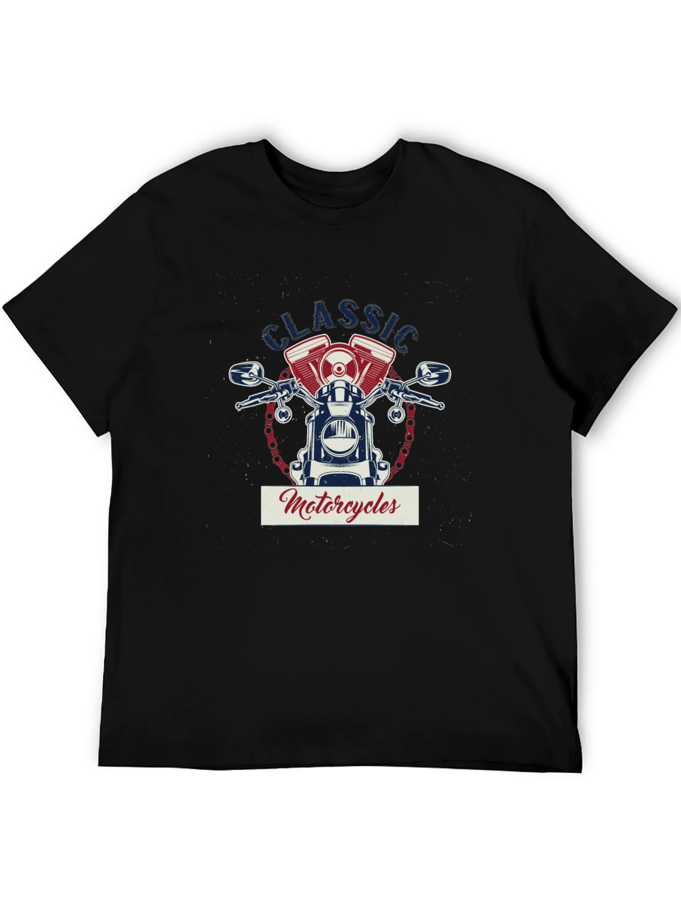 Classic Motorcycles Graphic T-Shirt - Black Cotton Tee
