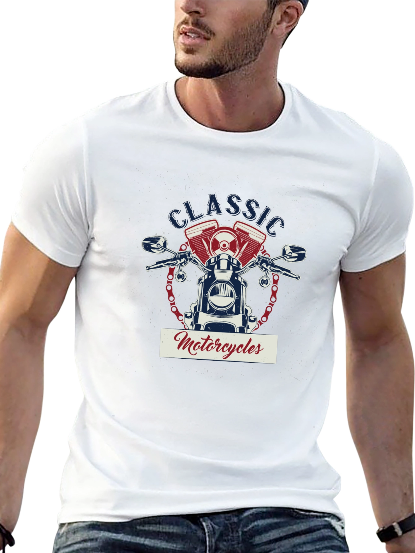 Classic Motorcycles Graphic T-Shirt - Black Cotton Tee