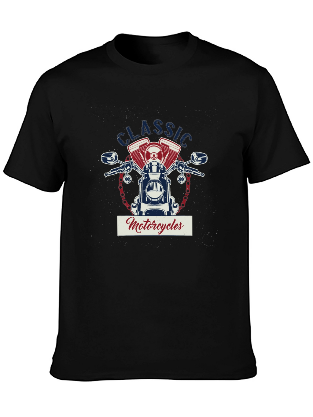 Classic Motorcycles Graphic T-Shirt - Black Cotton Tee