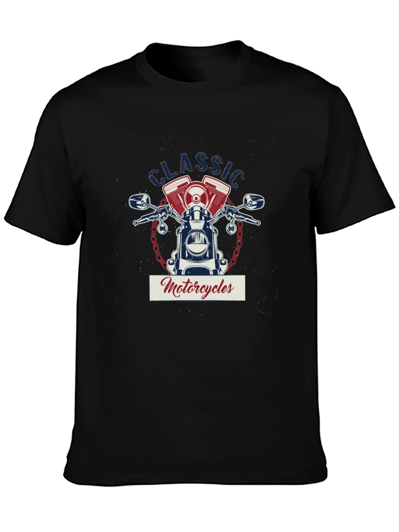 Classic Motorcycles Graphic T-Shirt - Black Cotton Tee