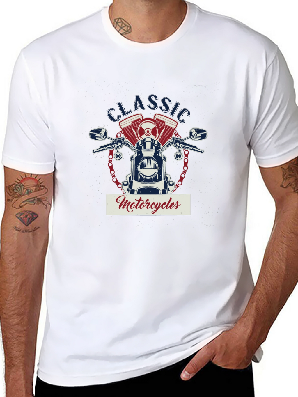Classic Motorcycles Graphic T-Shirt - Black Cotton Tee