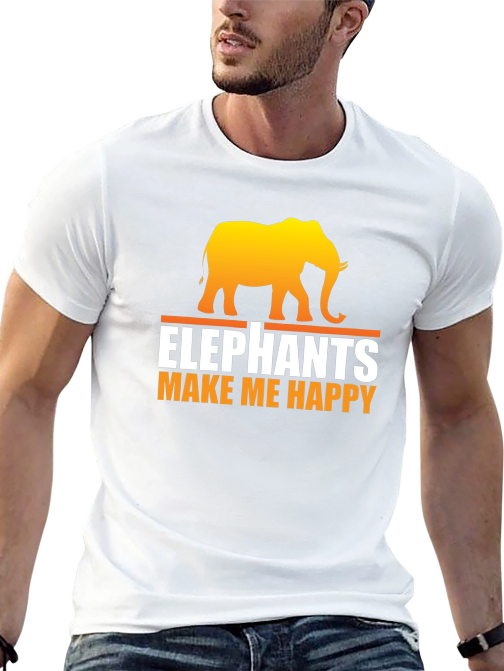 Elephant Make Me Happy T-Shirt