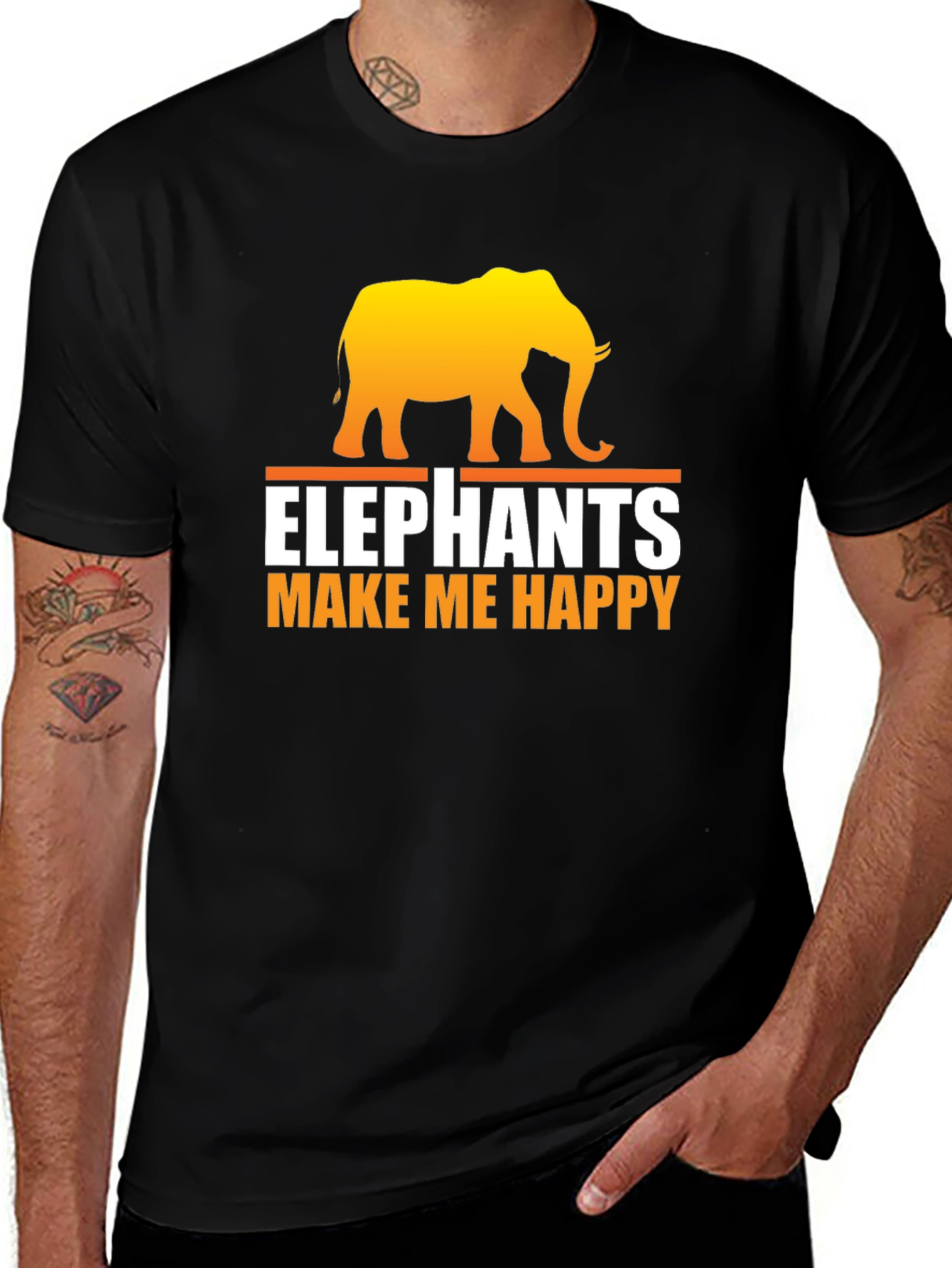 Elephant Make Me Happy T-Shirt