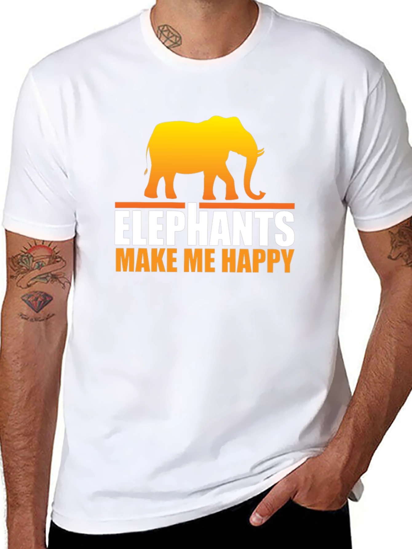 Elephant Make Me Happy T-Shirt