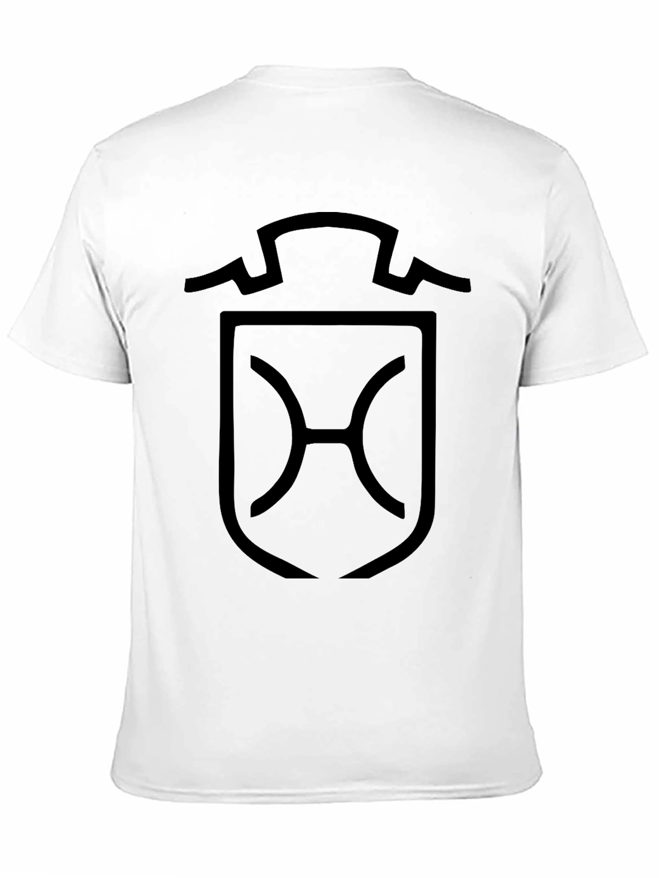 Minimalist Black T-Shirt with Shield Graphic