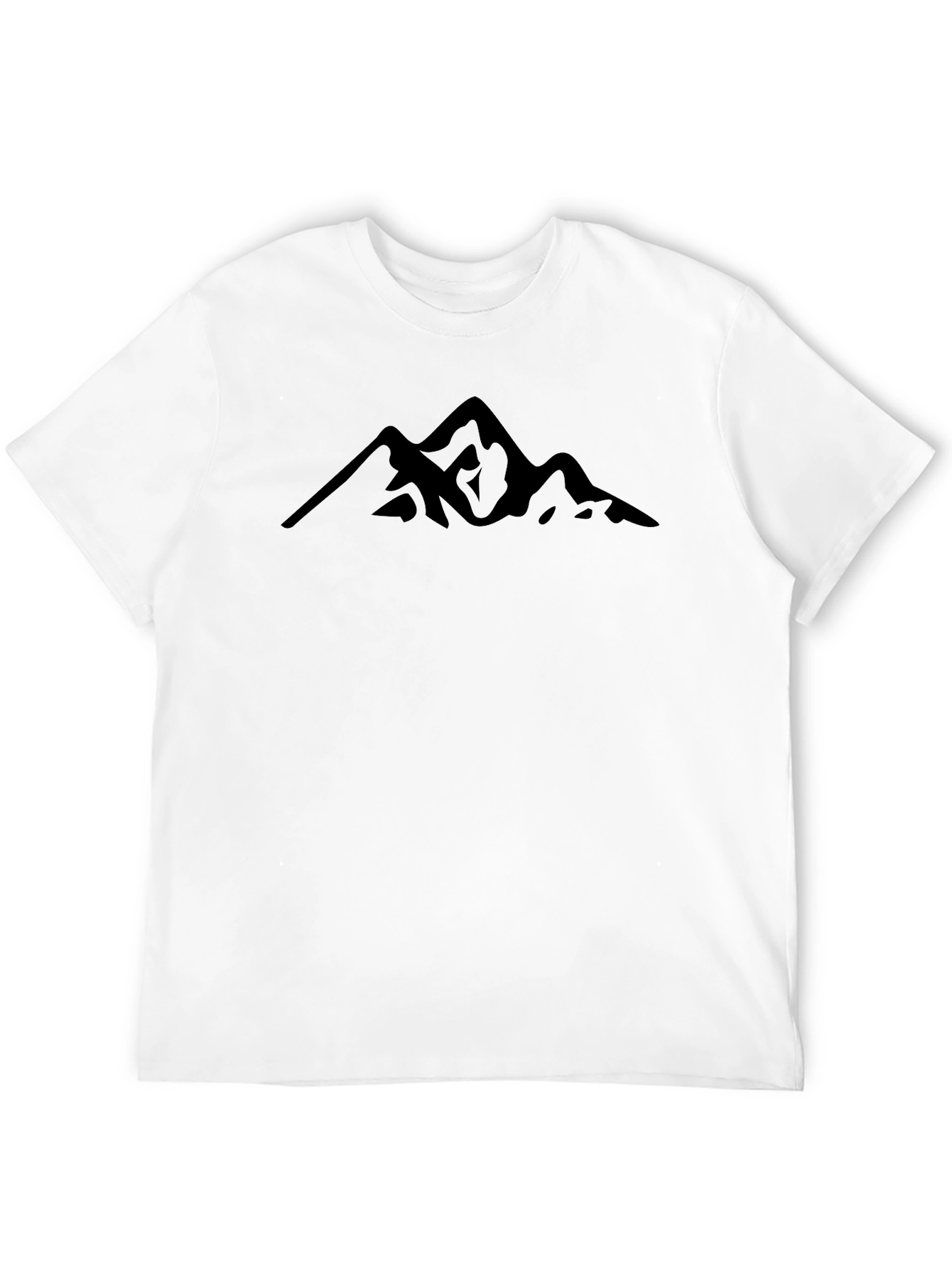 Minimalist Mountain Graphic Black T-Shirt