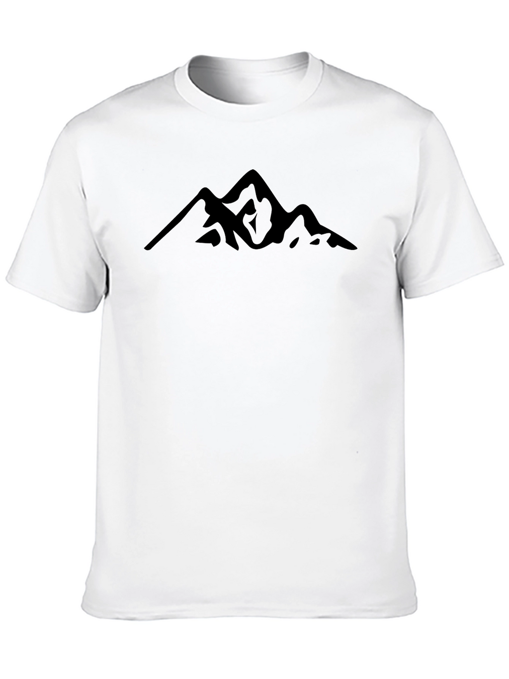 Minimalist Mountain Graphic Black T-Shirt