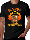 Happy Turkey Day T-Shirt Black Holiday
