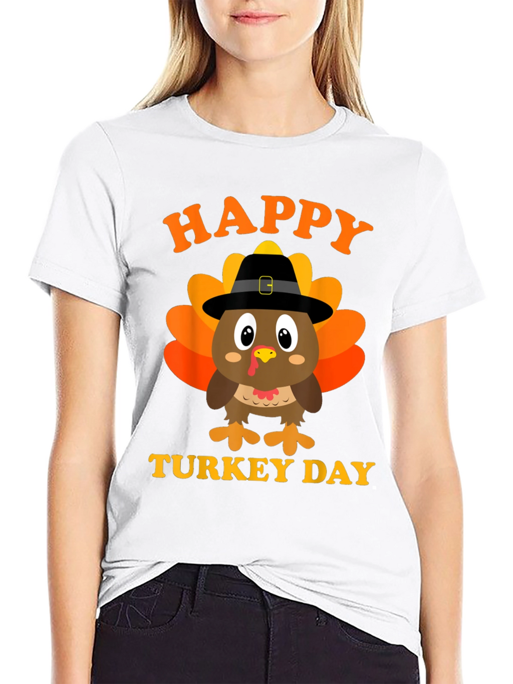 Happy Turkey Day T-Shirt Black Holiday
