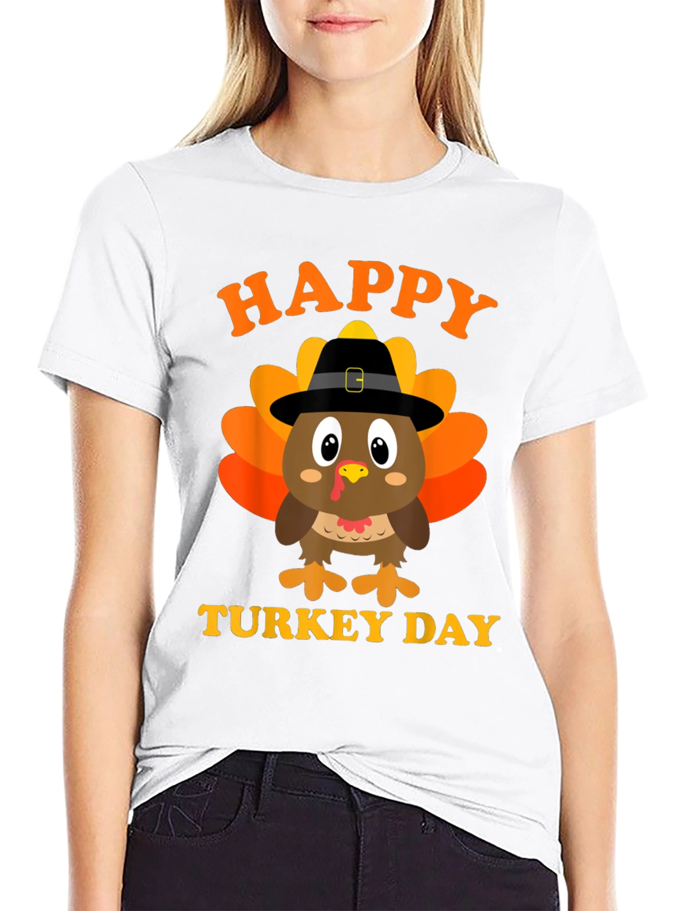 Happy Turkey Day T-Shirt Black Holiday