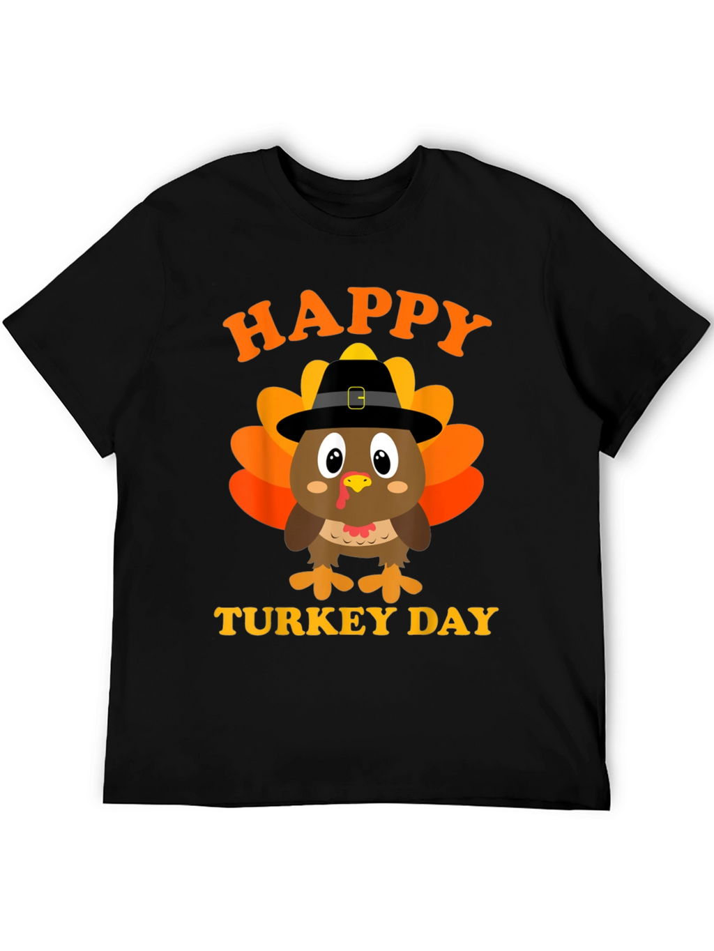 Happy Turkey Day T-Shirt Black Holiday