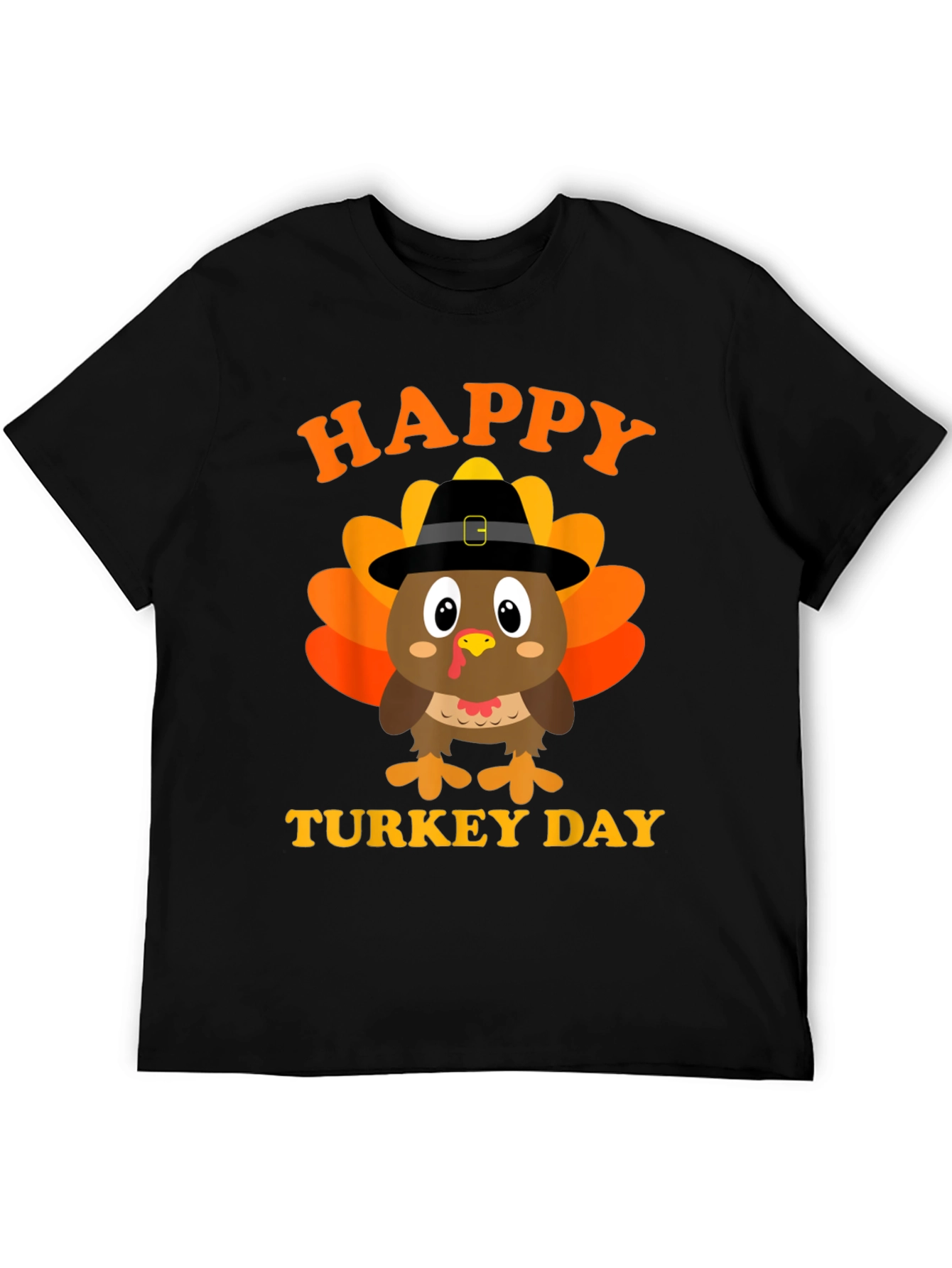 Happy Turkey Day T-Shirt Black Holiday