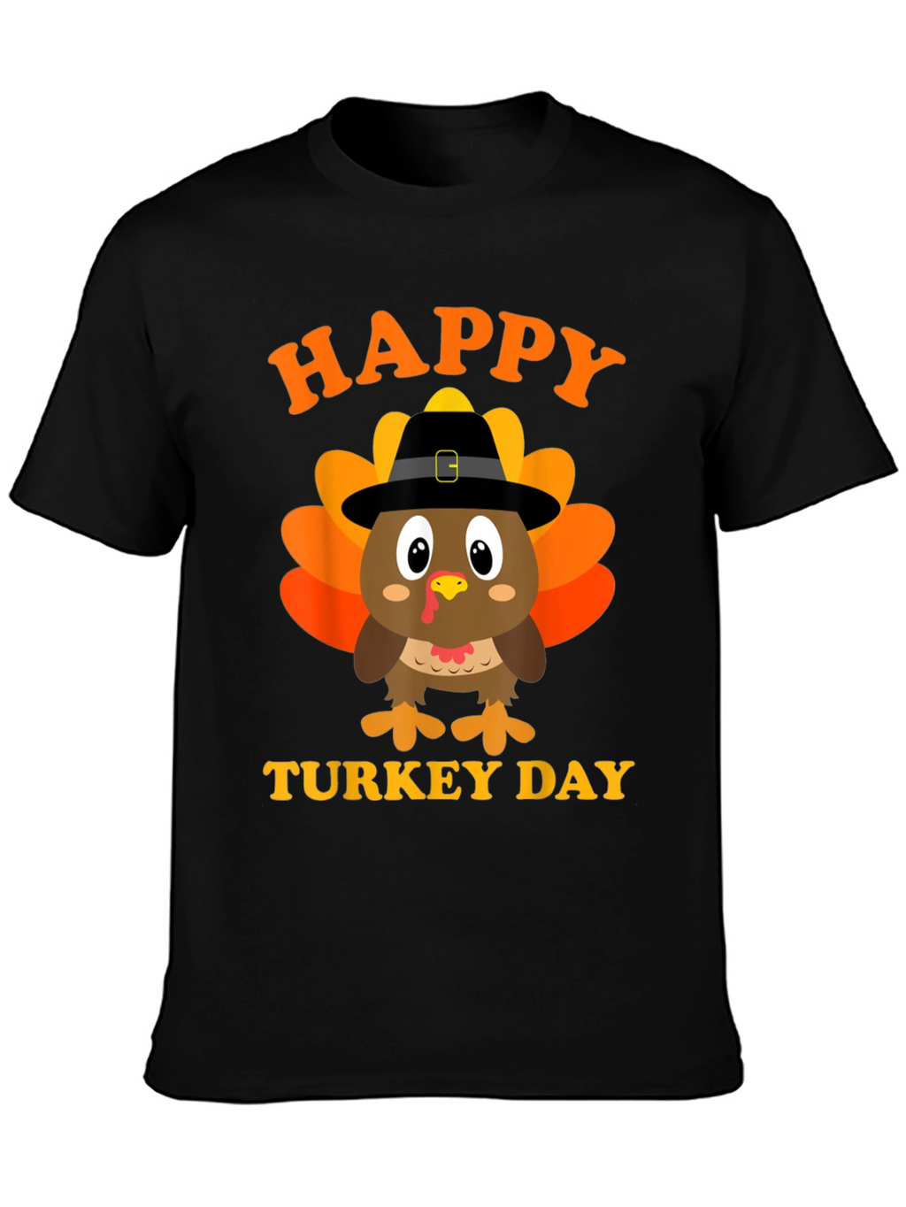 Happy Turkey Day T-Shirt Black Holiday
