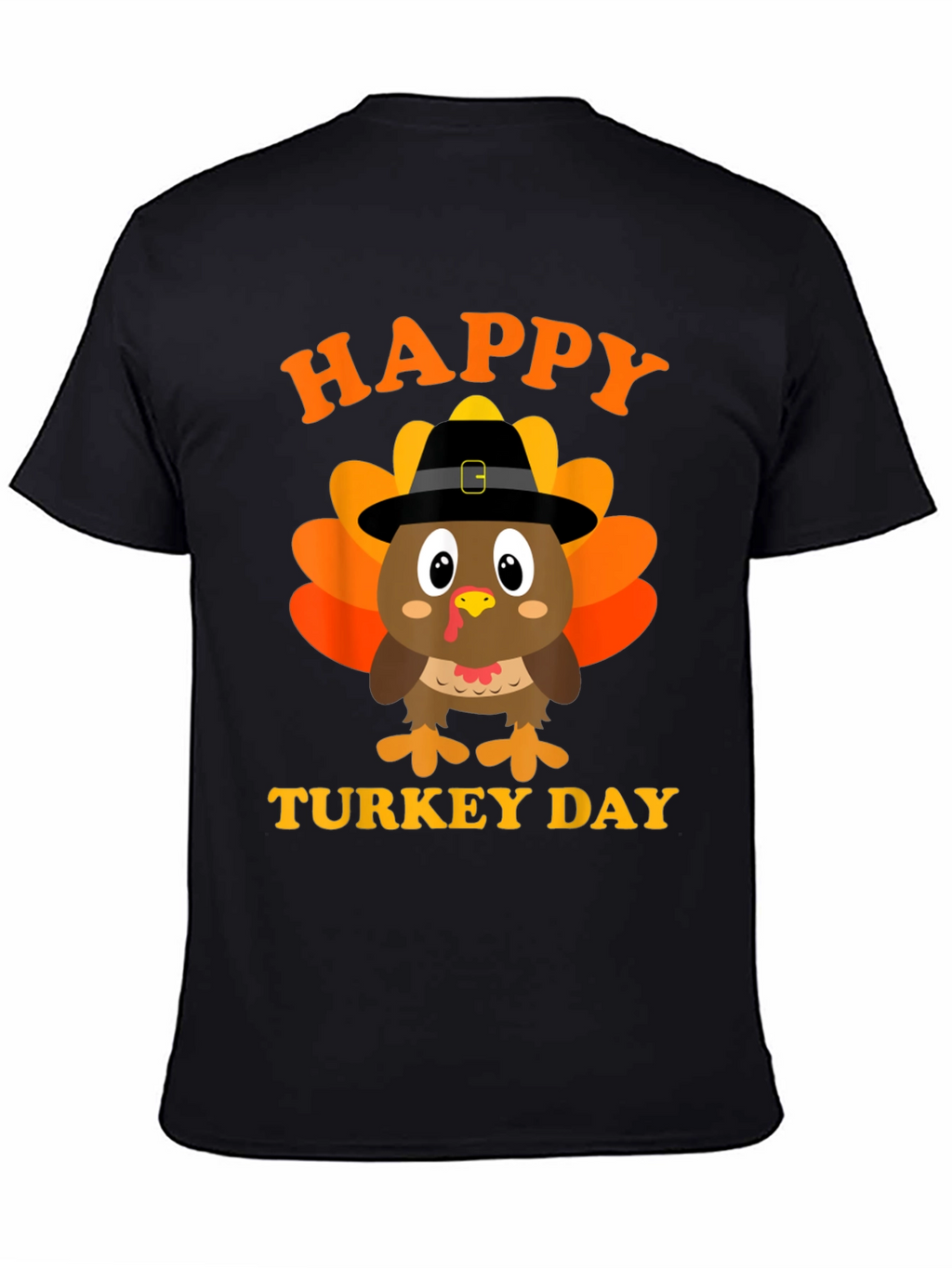 Happy Turkey Day T-Shirt Black Holiday