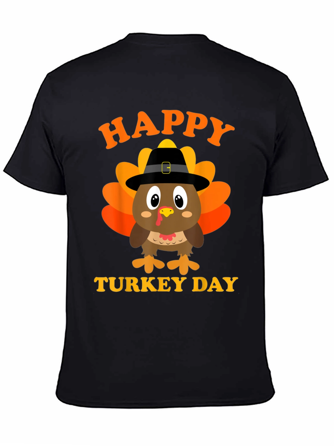 Happy Turkey Day T-Shirt Black Holiday