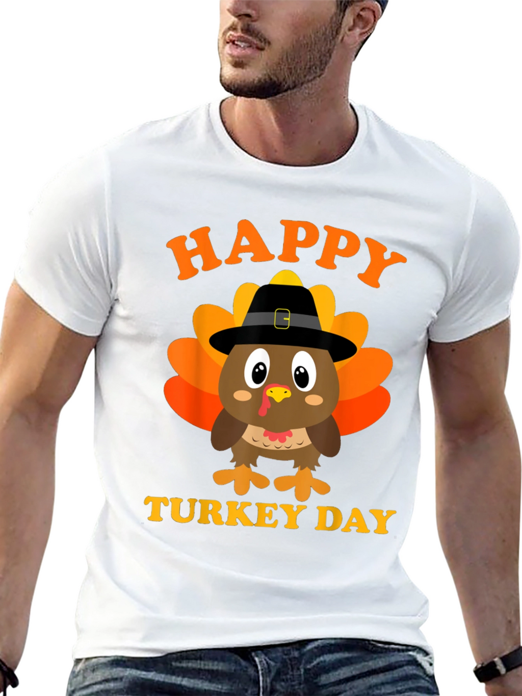 Happy Turkey Day T-Shirt Black Holiday