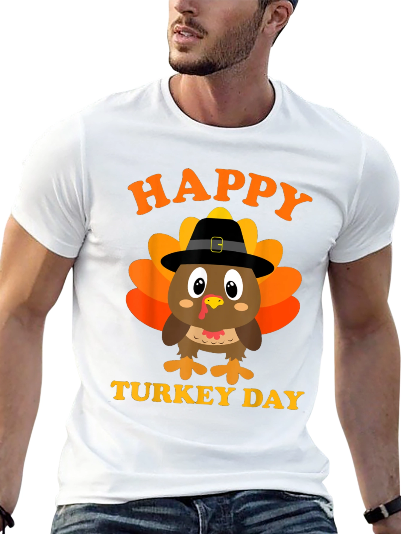 Happy Turkey Day T-Shirt Black Holiday