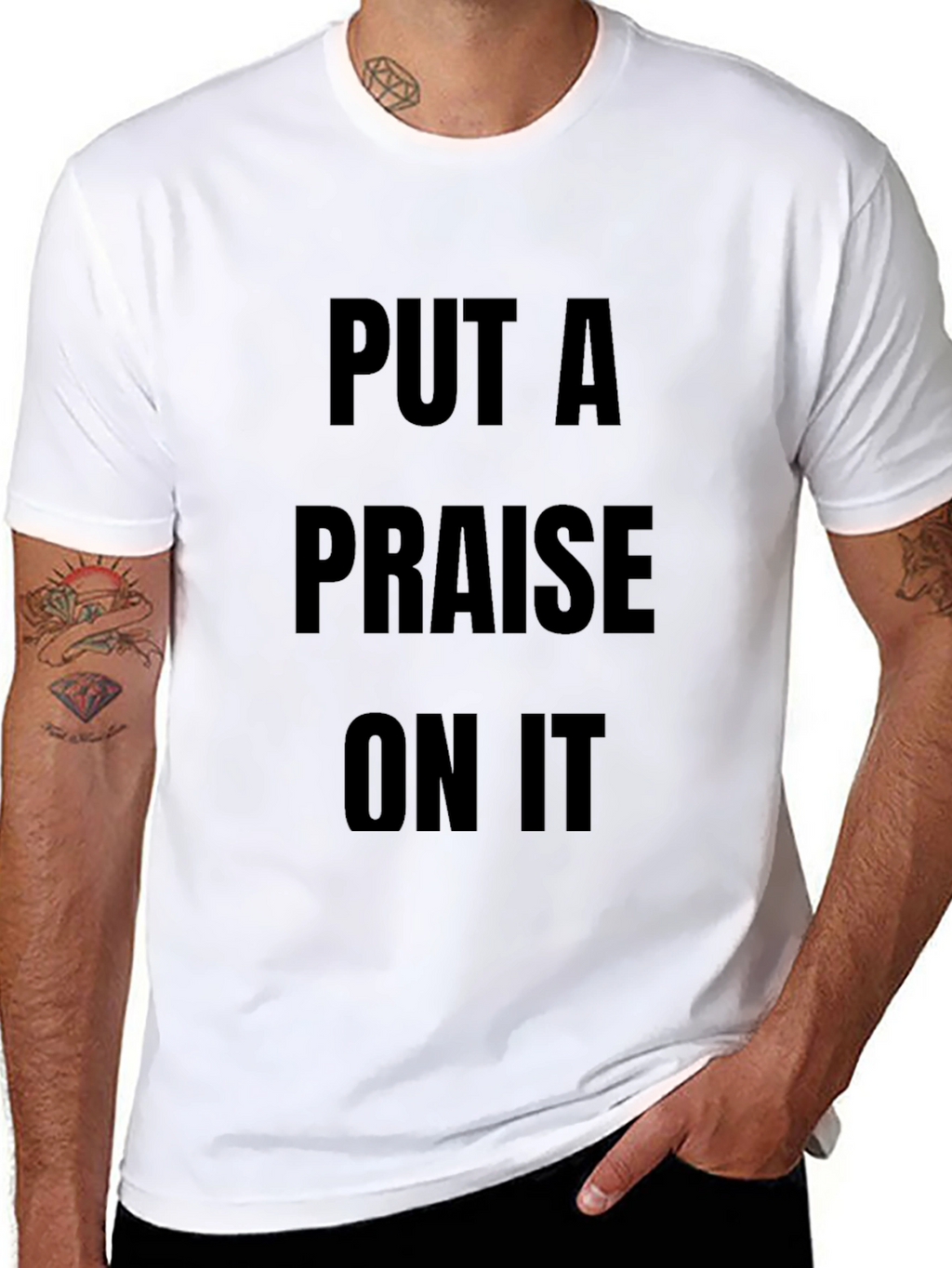 Put A Praise On It Black Graphic T-Shirt