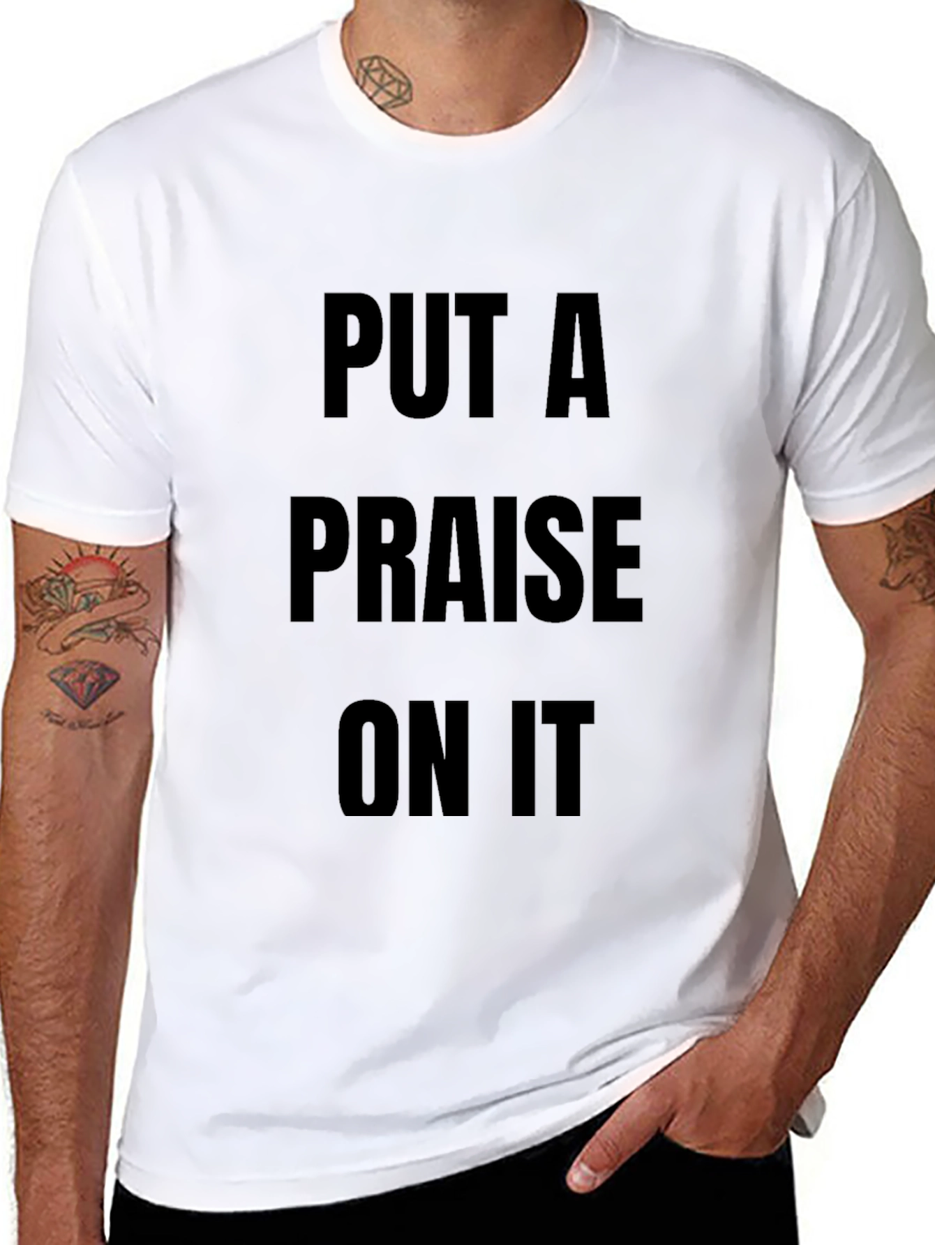 Put A Praise On It Black Graphic T-Shirt