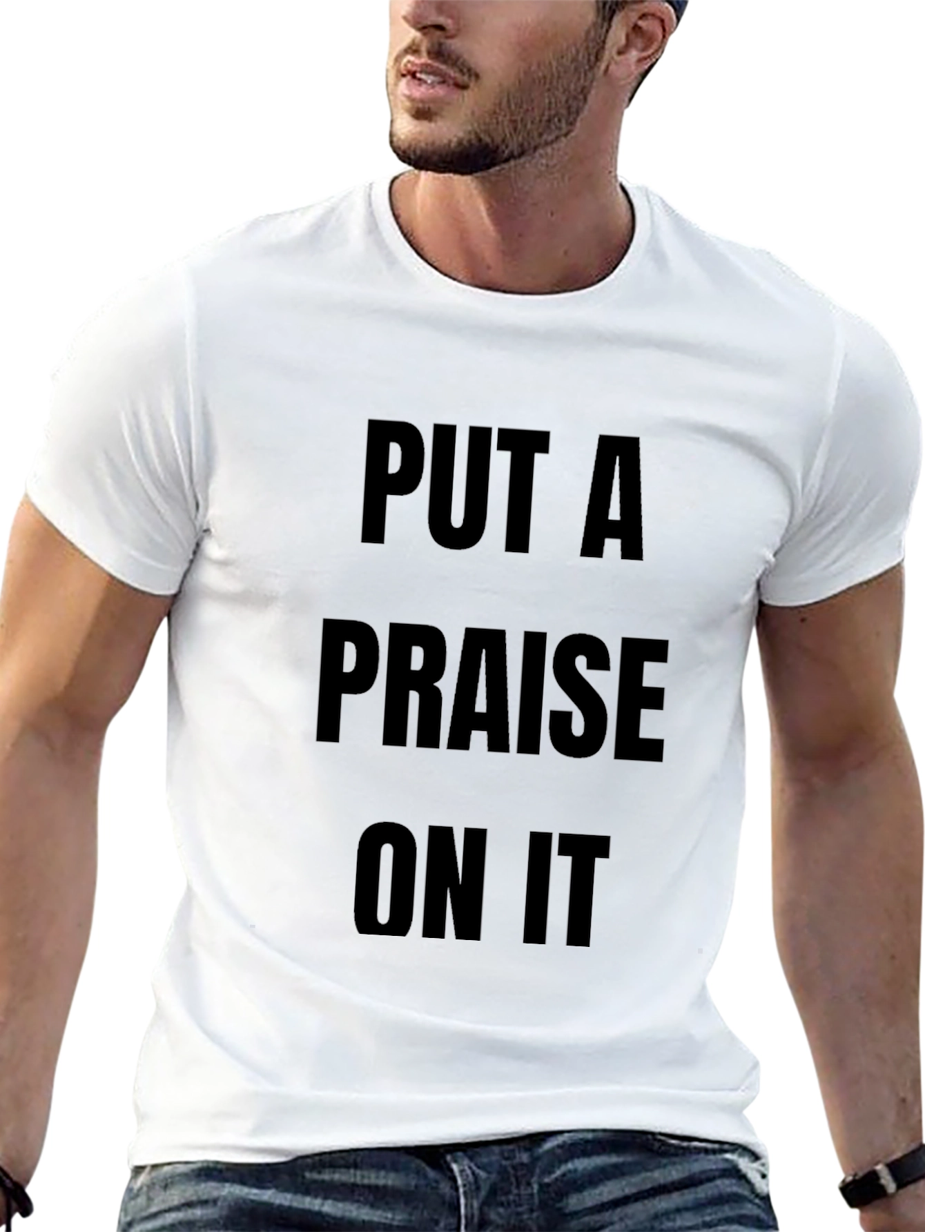 Put A Praise On It Black Graphic T-Shirt